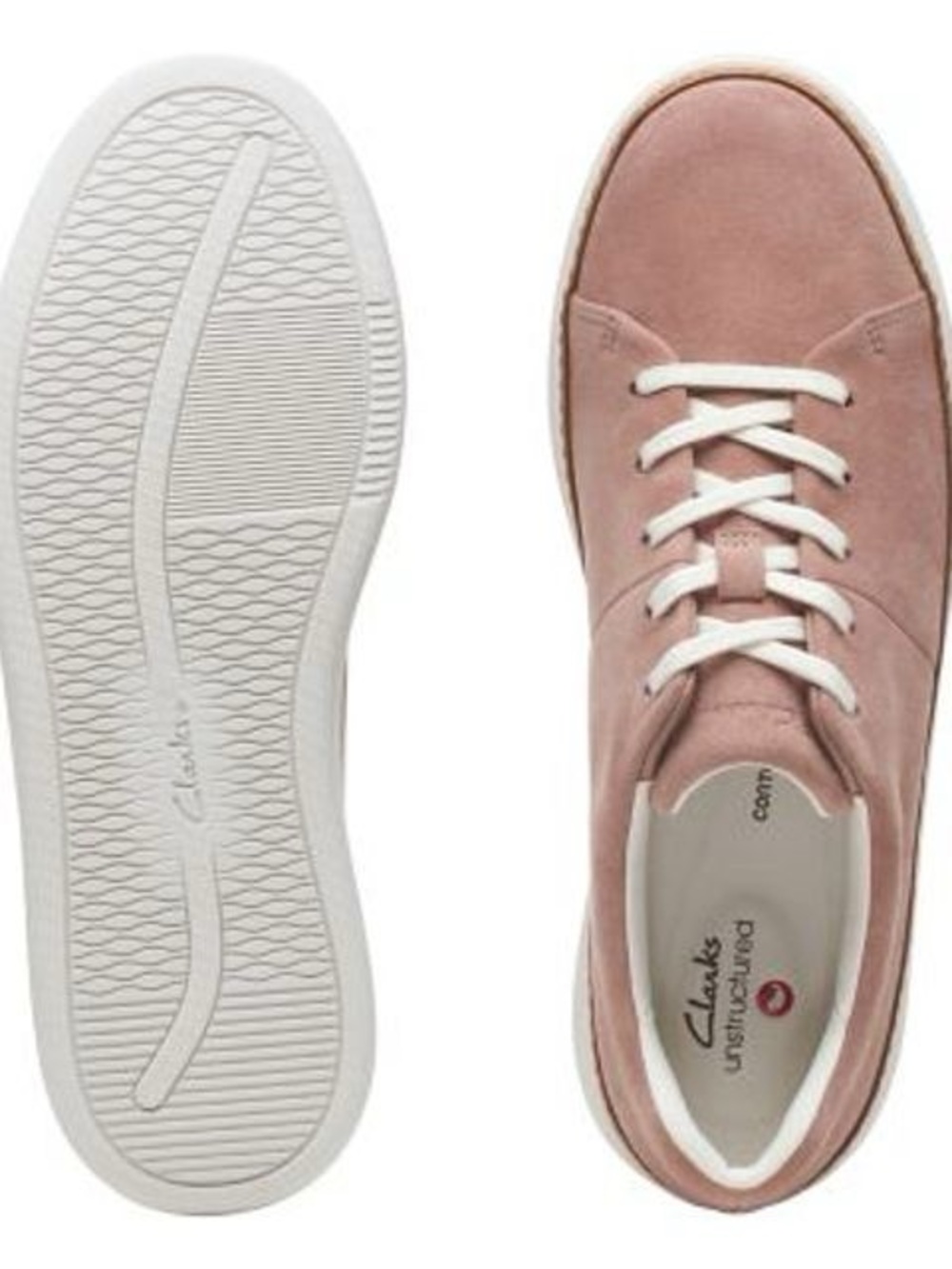 Clarks Kerris Lace sneakers dusty pink suede size 7 M